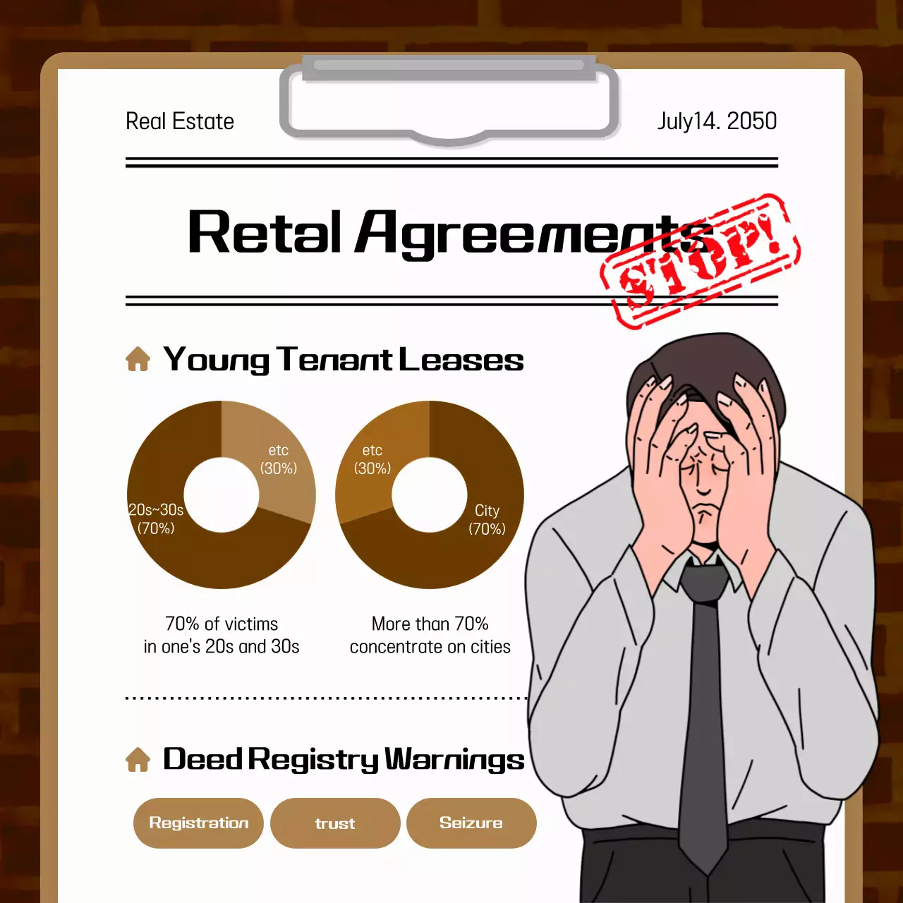 About the brown and gray paper concept charter scam