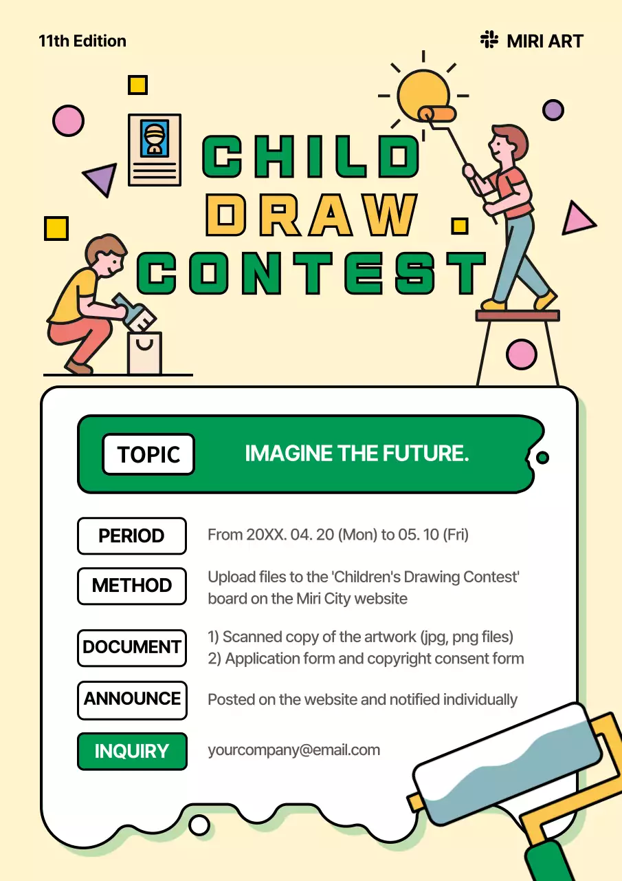 Beige Modern Contest Announcement Poster