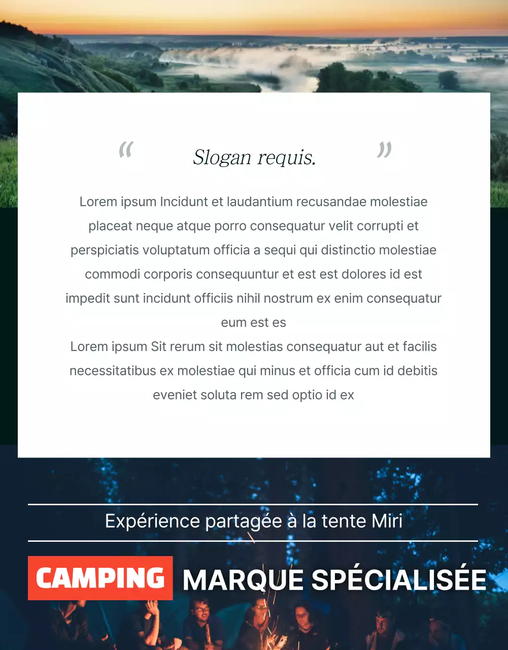 Vente de matériel de camping