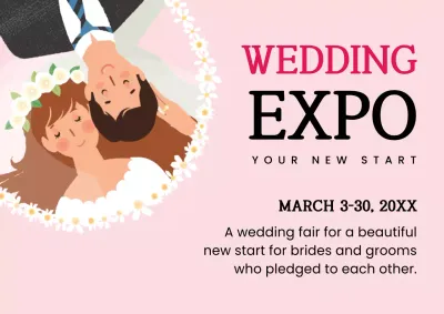 Pink Simple Wedding Announcement Poster