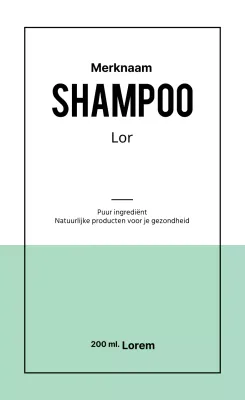 Eenvoudig schoonheidsproductlabel met lichtgroene lijnen