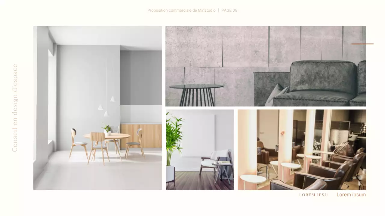 Présentation simple beige