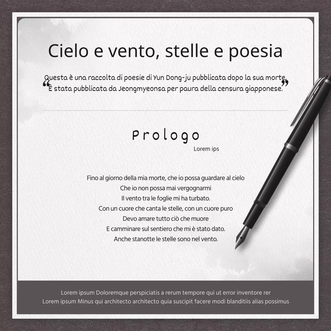 Il poeta Yoon Dong-joo, fiero indipendentista coreano in bianco e nero.