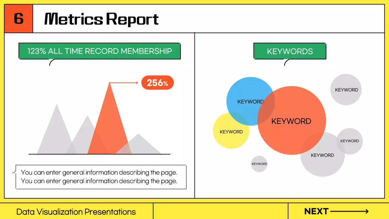 노랑 배경의 라인과 일러스트의 키치한 기업용 비즈니스 발표자료