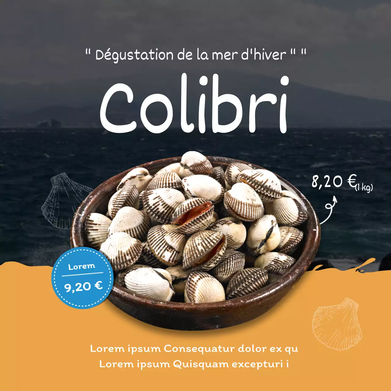 Concept d'une vasière orange, une liane d'hiver