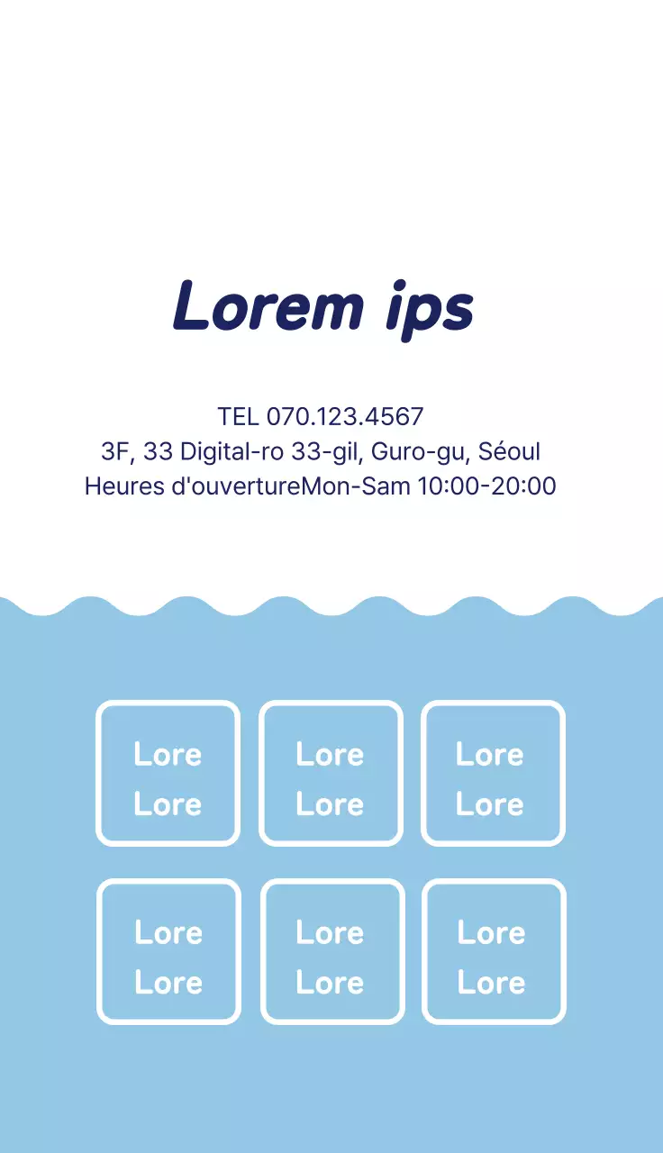 L'illustration bleue promeut une laverie propre