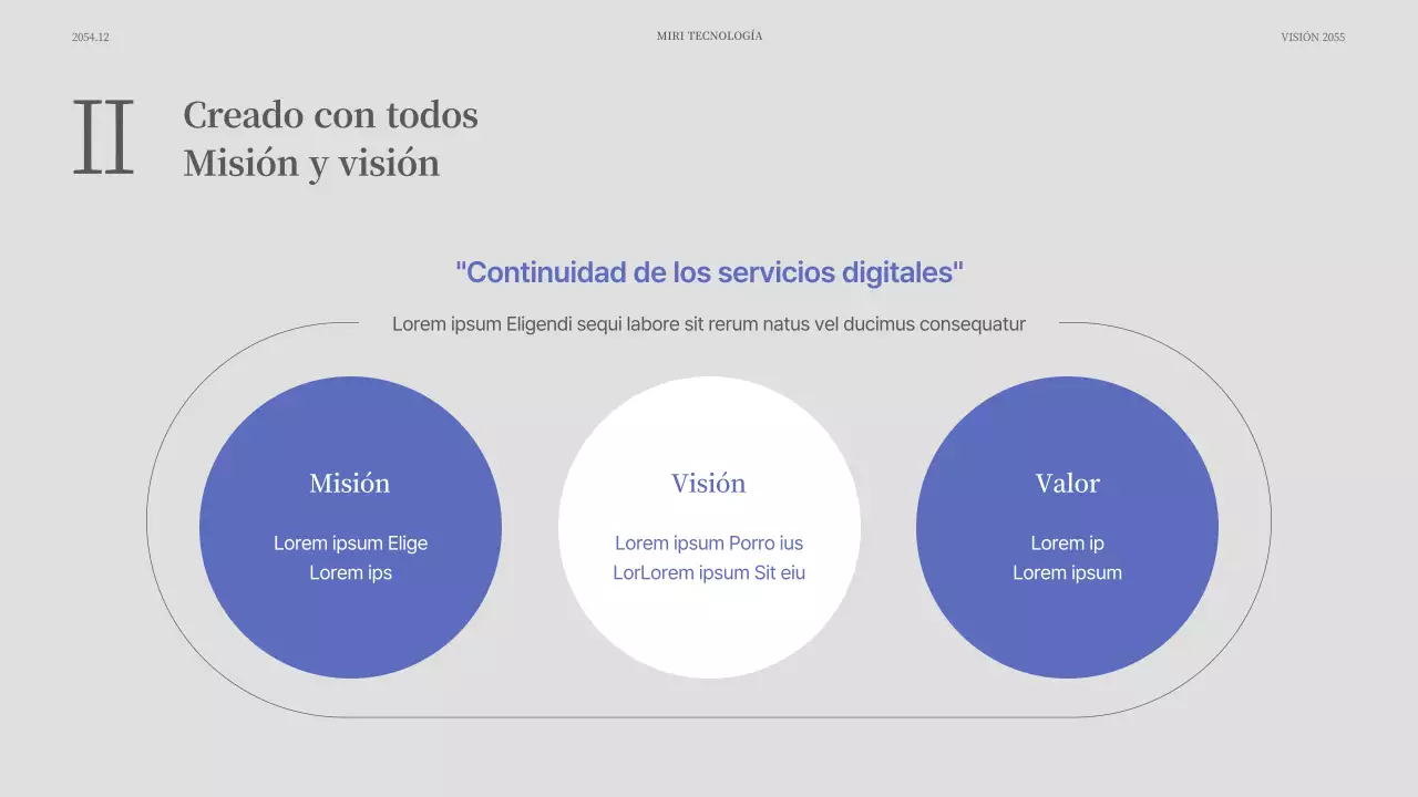 Presentación sencilla de un acontecimiento en azul y gris