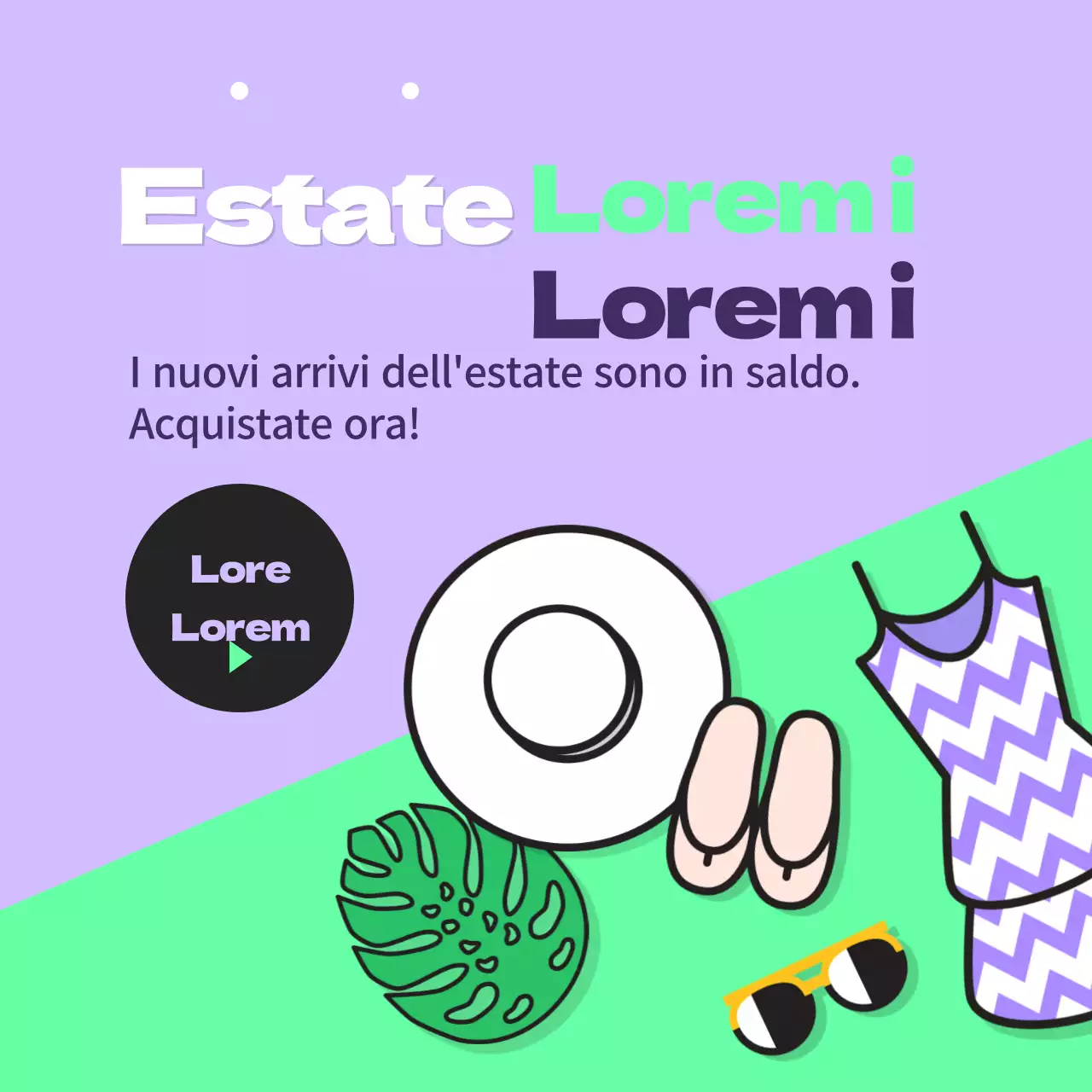 Vendita per le vacanze estive