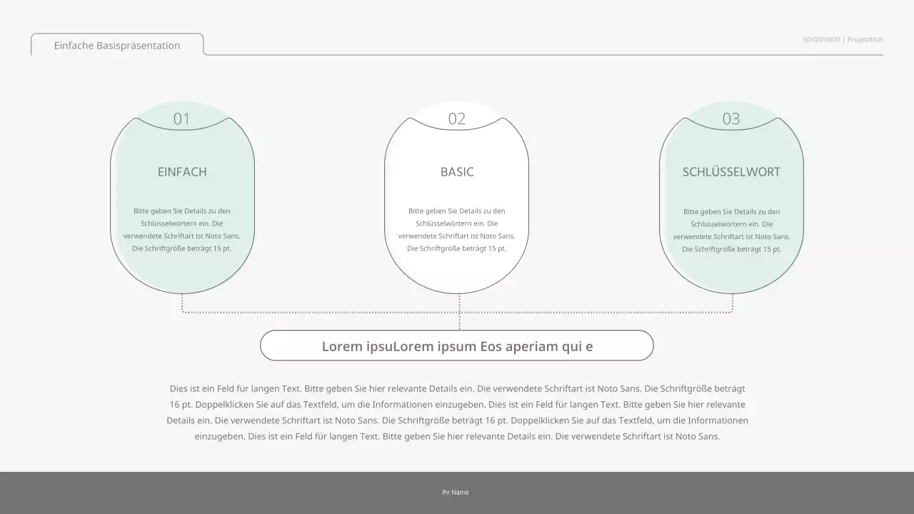 Einfaches, einfaches Präsentationskit in Pastellfarben und Weiß