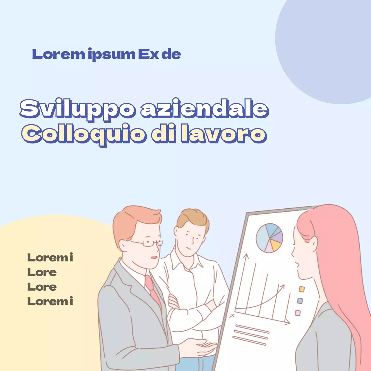 Reclutamento moderno in azzurro e giallo