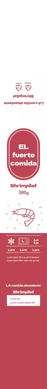 Icono rojo simple pilaf bento