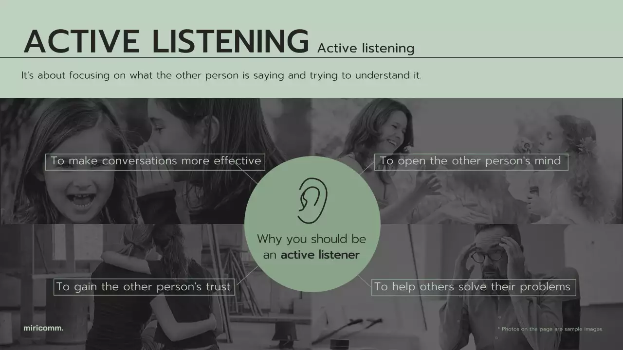 Effective communication strategies in green color