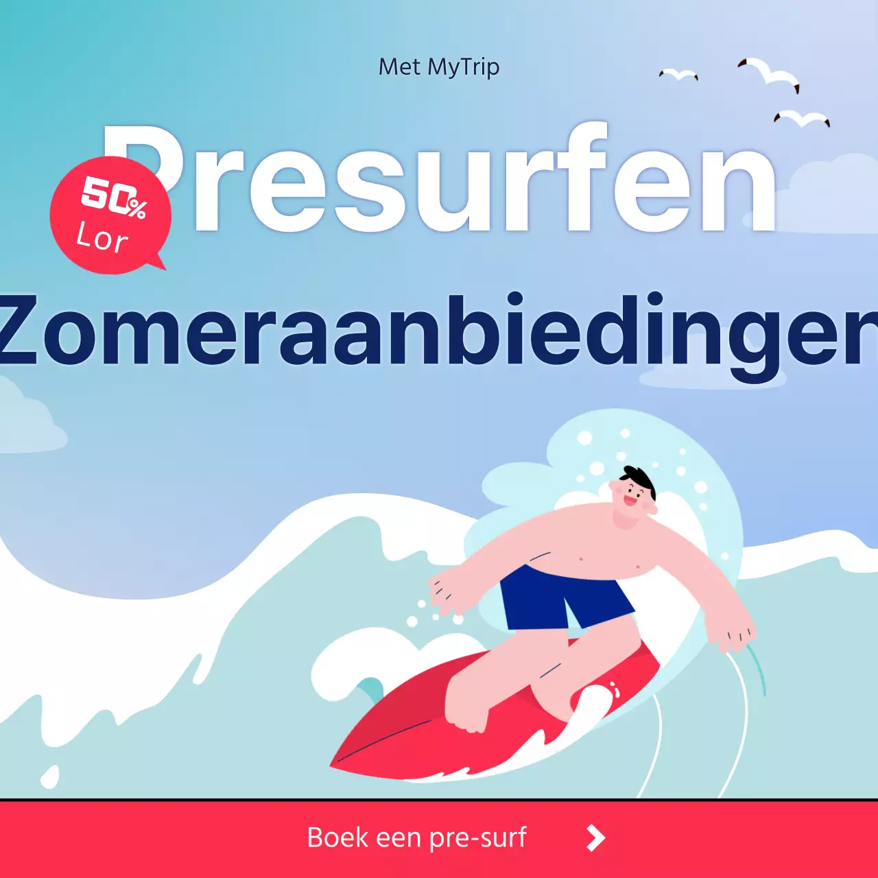 Blue Cool Surfing Illustratie Surfing Deals Social Media