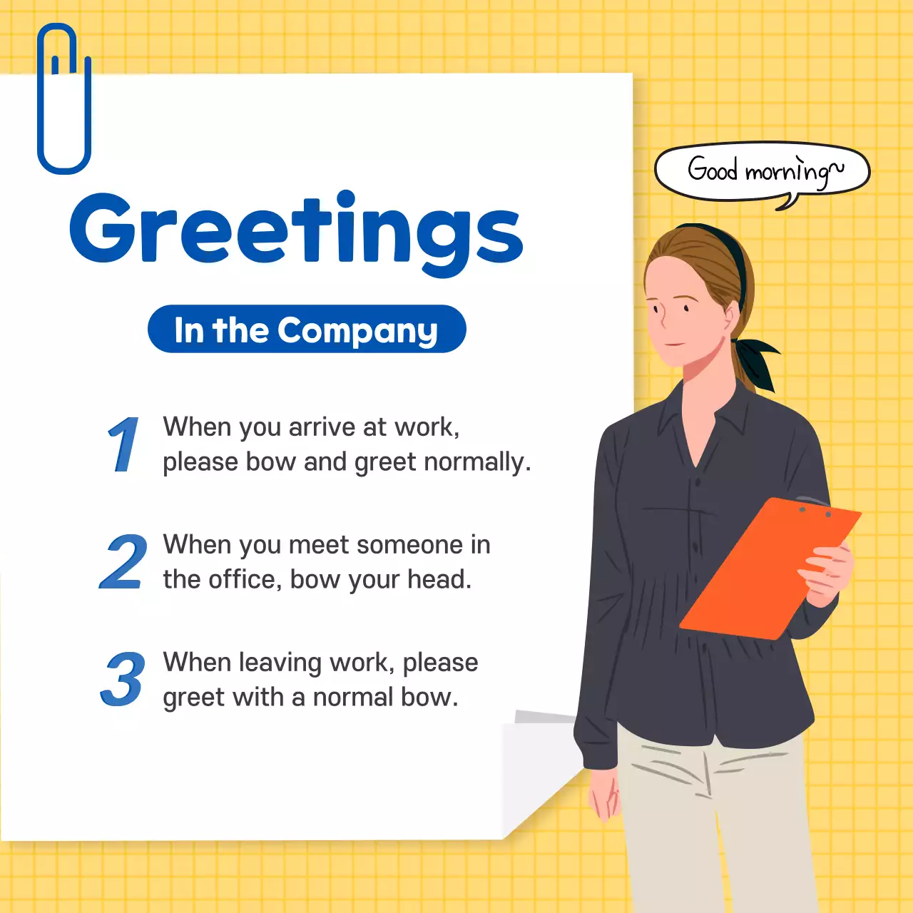 Yellow Simple Work Guide Instagram Carousel