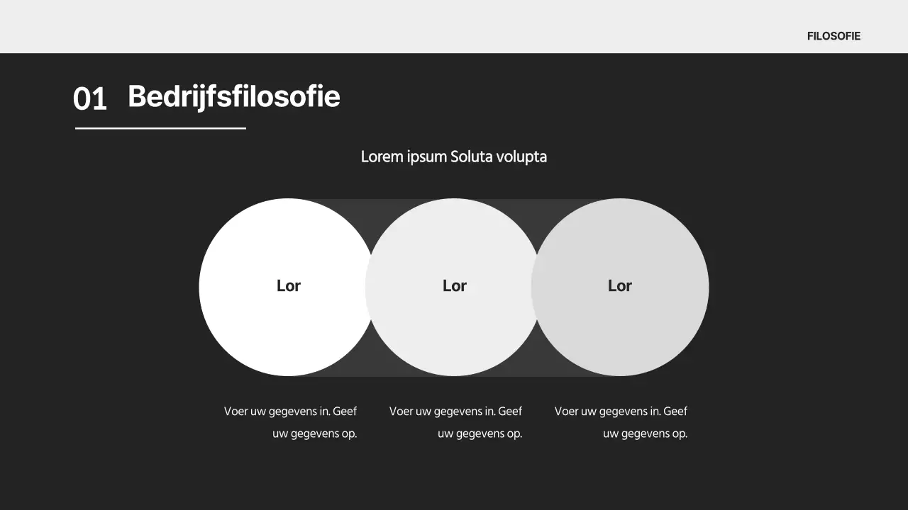 Een eenvoudig bedrijfsprofiel in zwart-wit