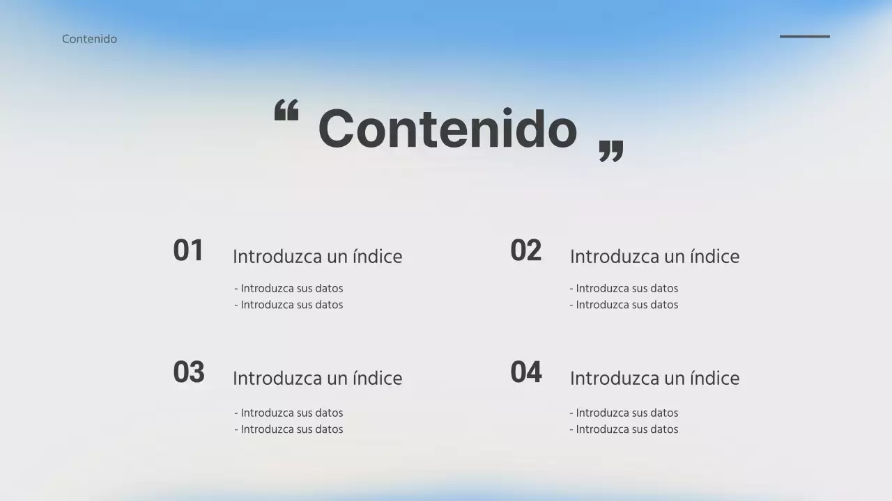 Presentación de degradado borroso