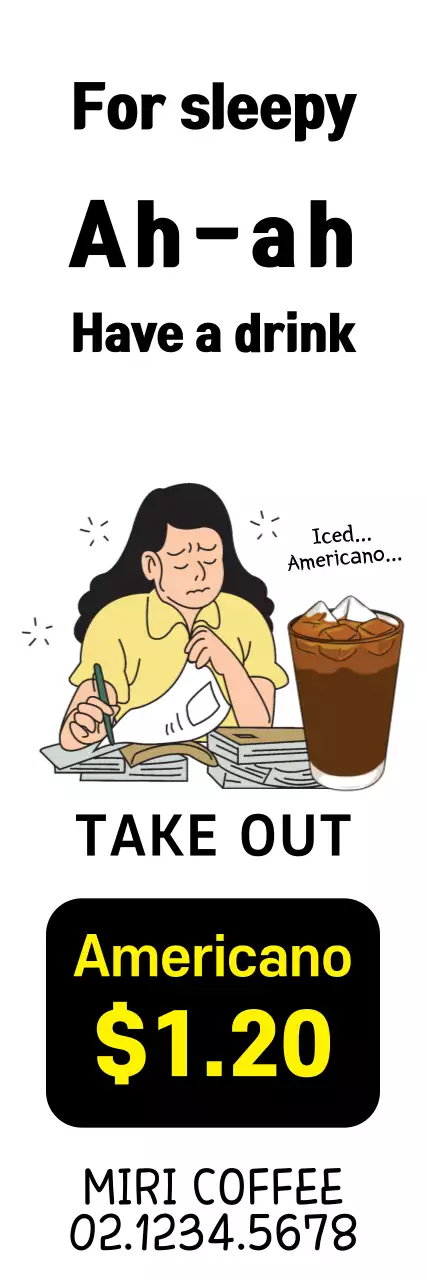 Banner promocional de café minimalista preto