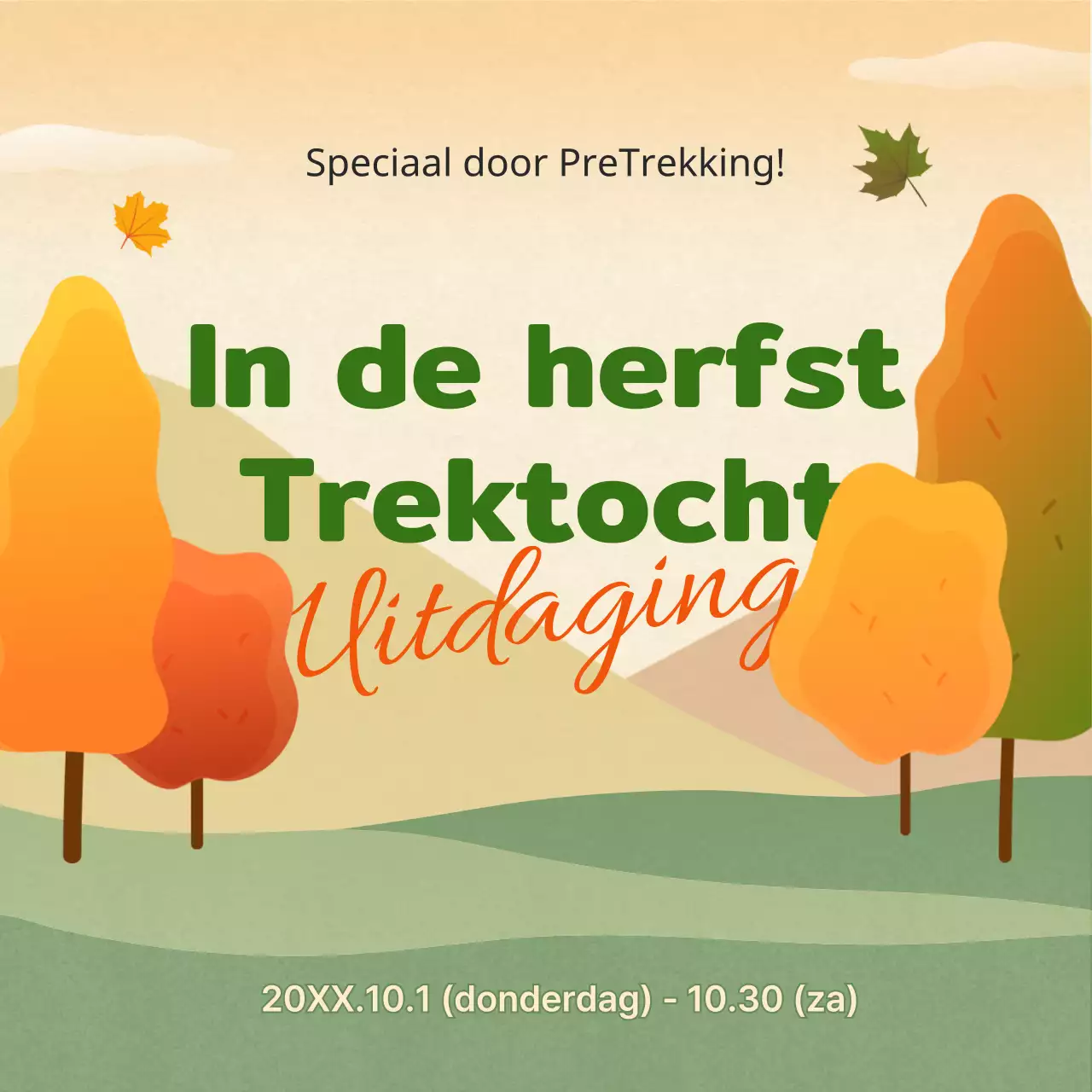 Gele Oranje Groene Herfst Uitdaging Gids