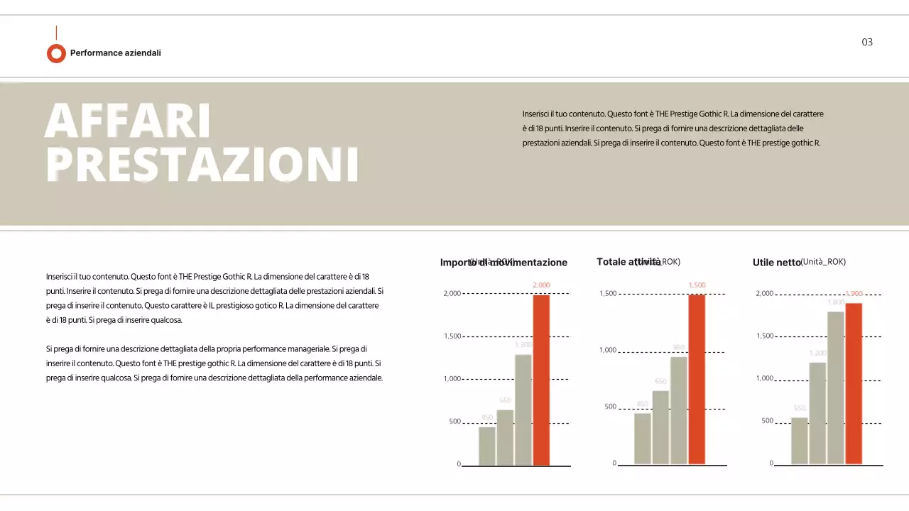 Proposta commerciale dal sapore rosso-marrone