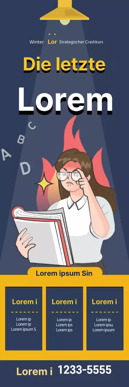 Marineblau gelb Illustration Studie Schule Werbung