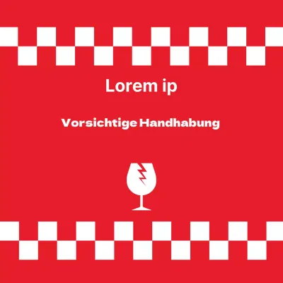 Aufkleber für vorsichtige Handhabung