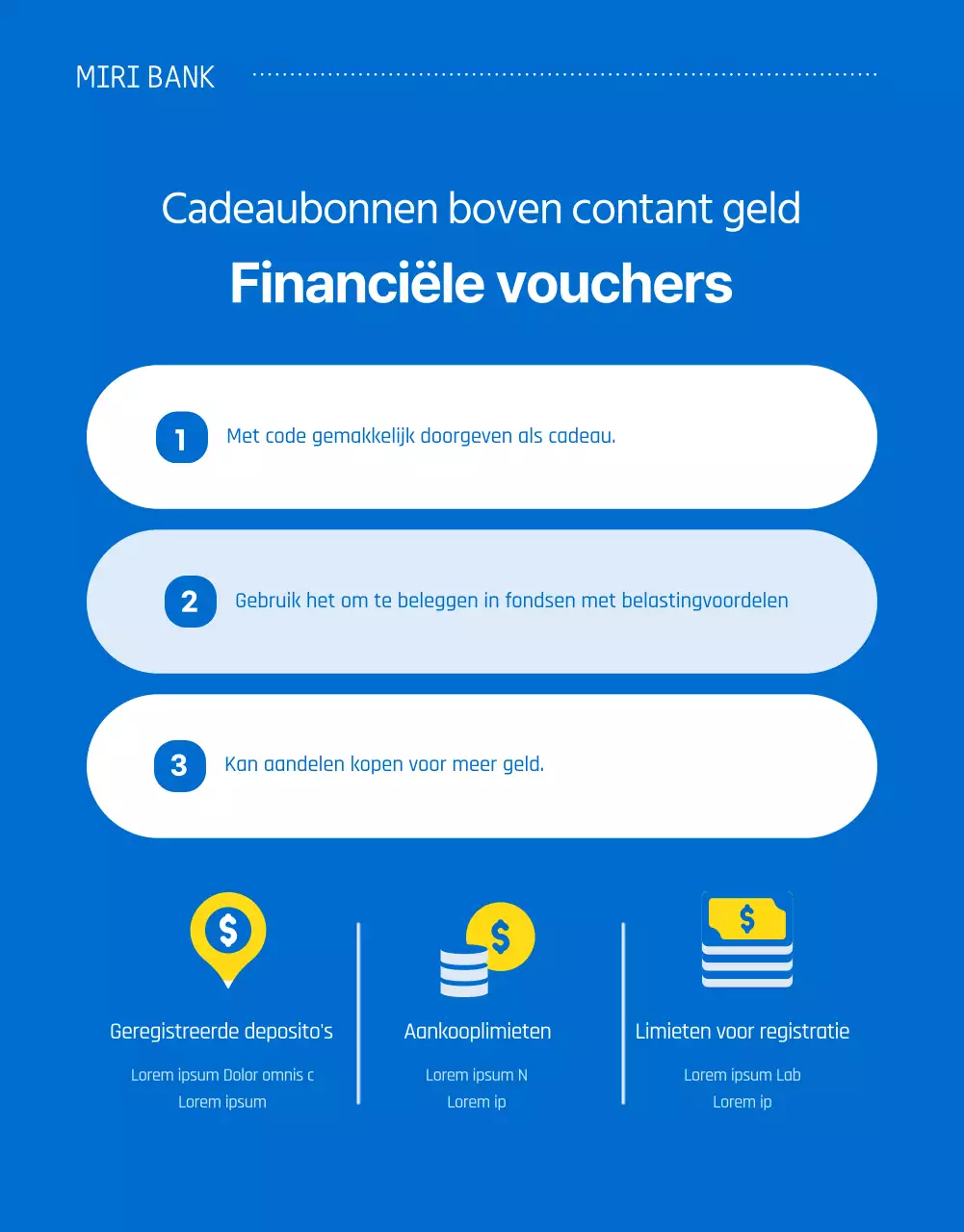 Gebeurtenissen met betrekking tot financiële instrumenten met blauwe en gele stippen