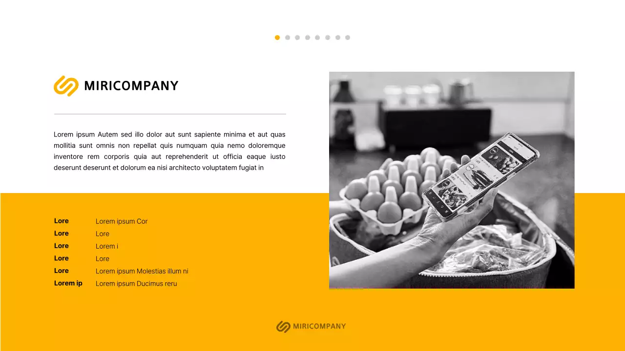 Plan de empresa sencillo de Año Nuevo en blanco y naranja