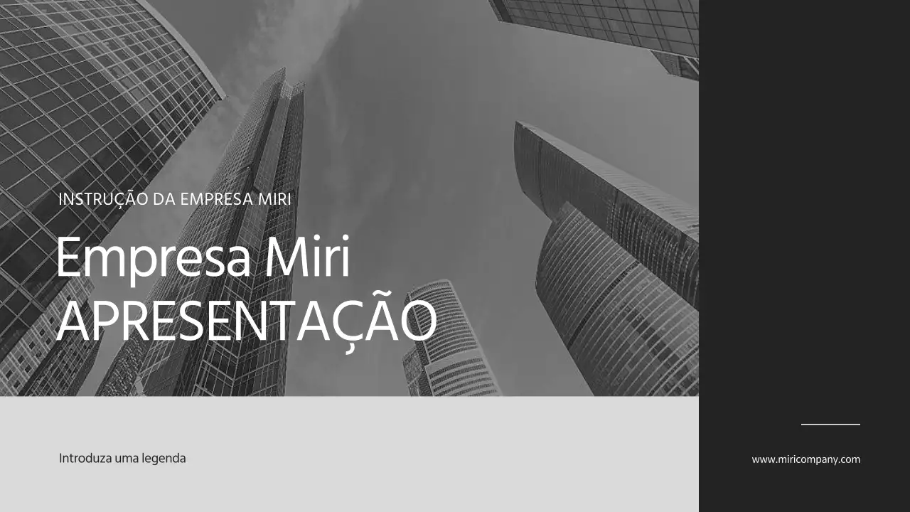 Um perfil de empresa simples a preto e branco