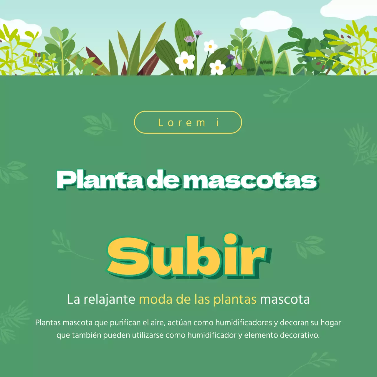Información sobre mascotas ilustrada en verde