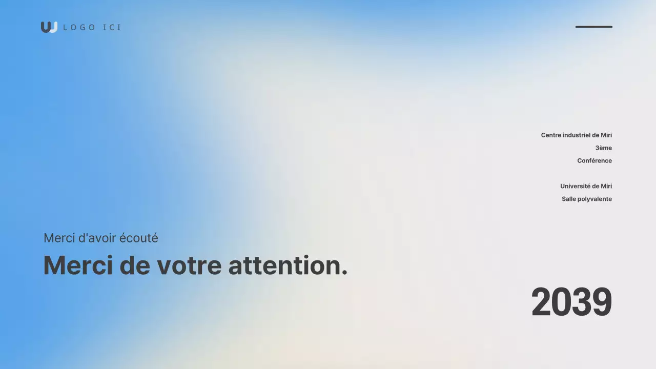 Présentation d'un dégradé flou