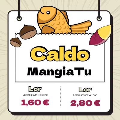 Illustrazione carina taiyaki taiyaki gunkanbon patata dolce linea illustrazione effetto evento sconto
