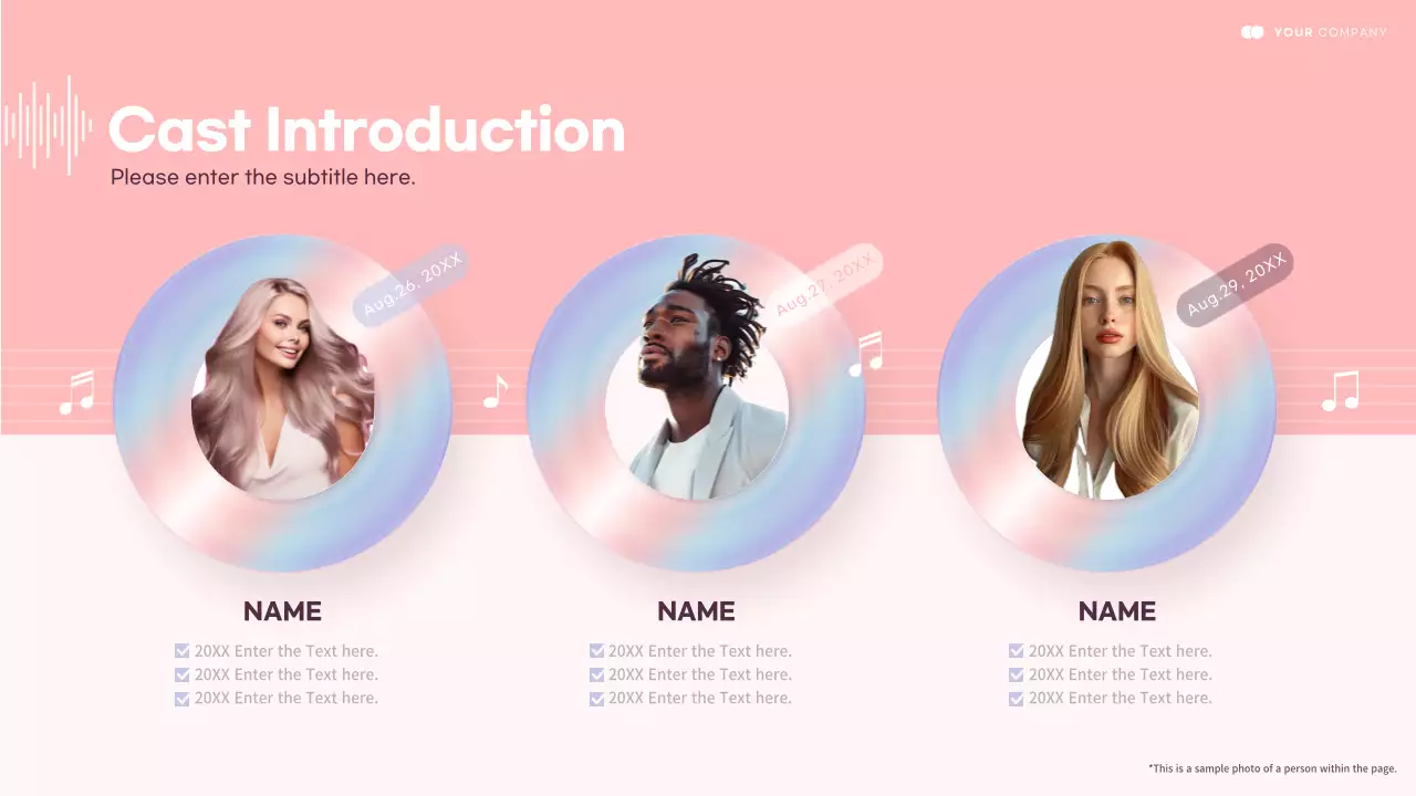 핑크 모던 뮤직 페스티벌 플랜 프레젠테이션