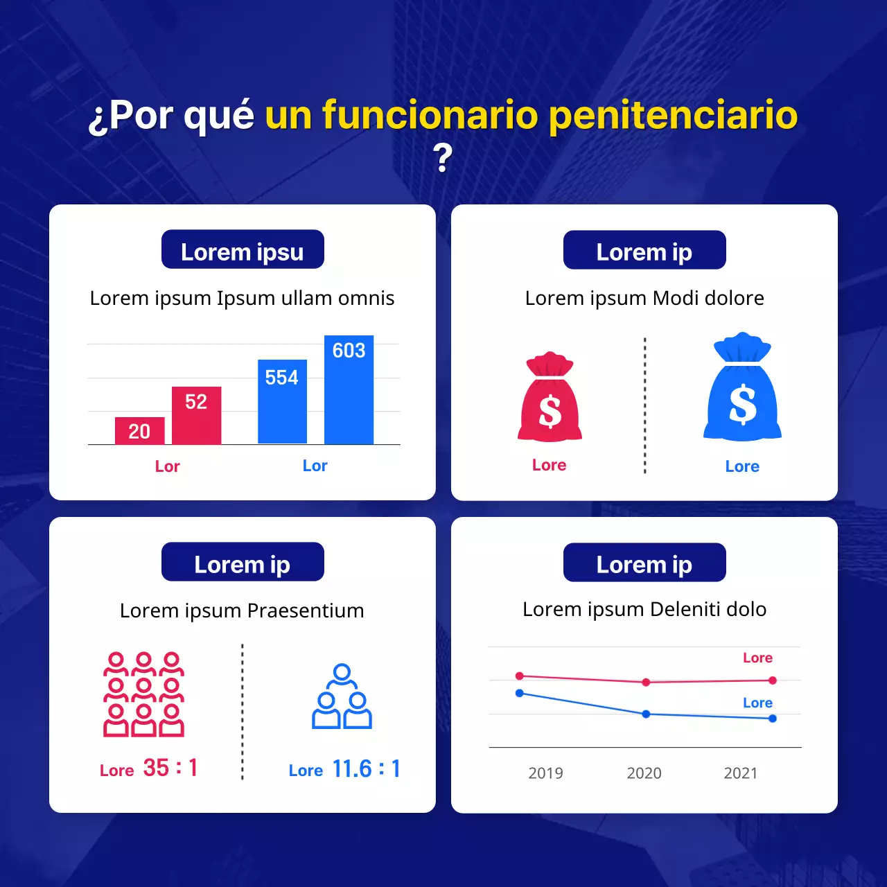 Promover la consulta de información sobre los exámenes de la función pública con estallidos de azul y amarillo