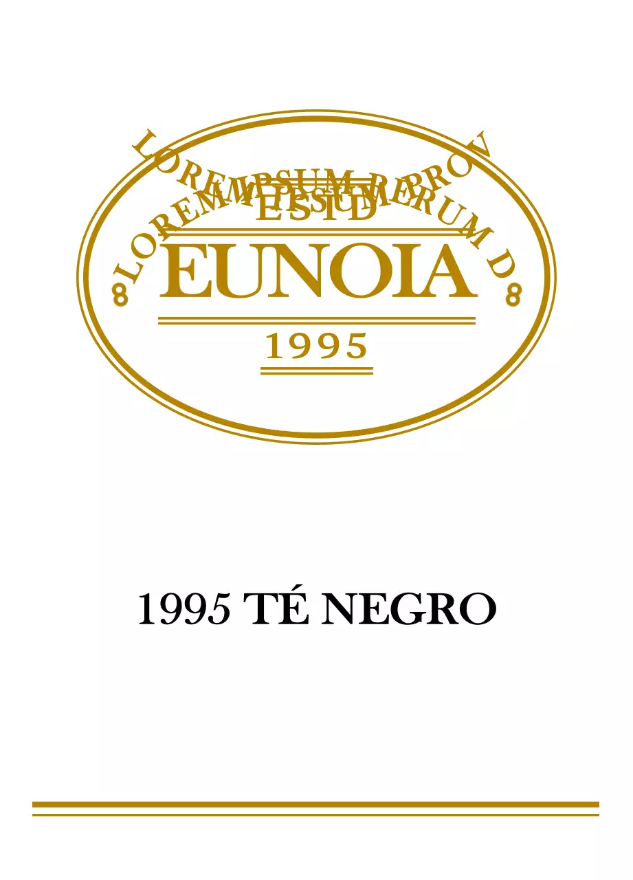 Bolsitas de té negro con forma de logotipo vintage