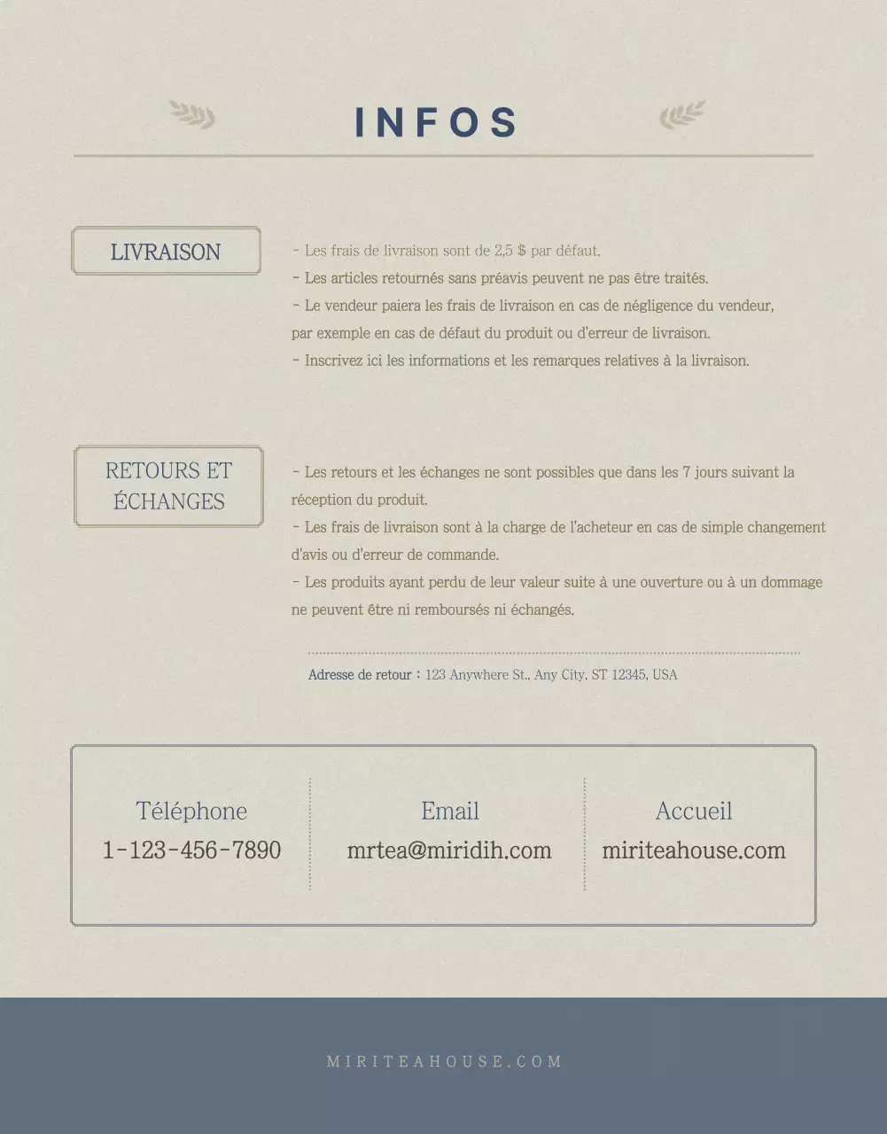 Détails du thé mélangé