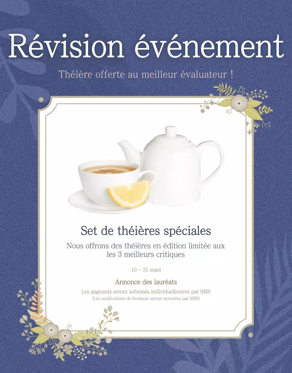 Détails du thé mélangé