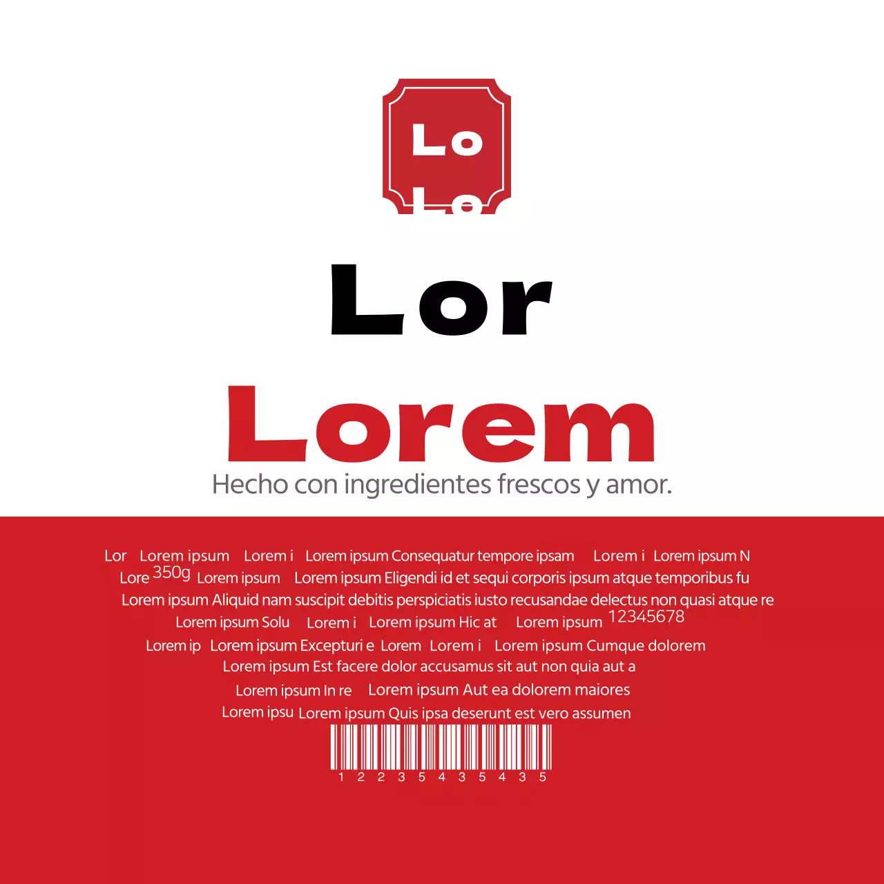 Etiqueta de cecina de calamar nacional