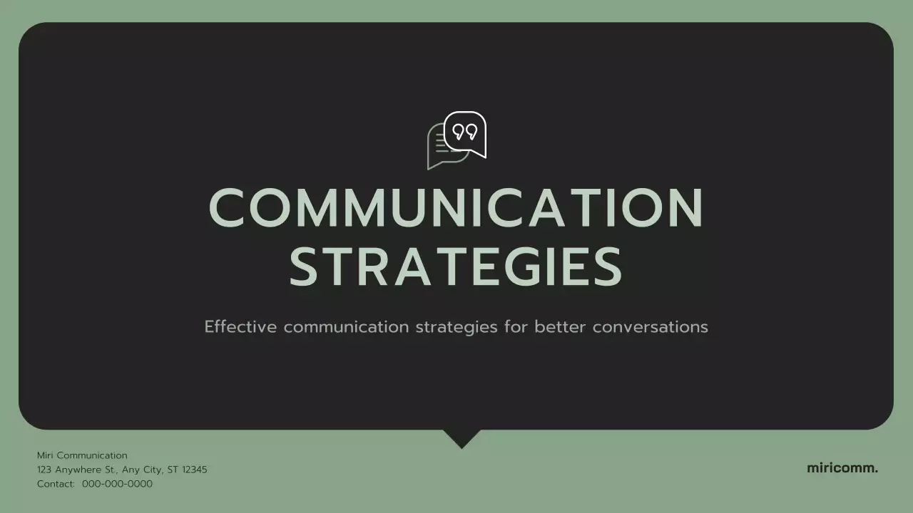 Effective communication strategies in green color