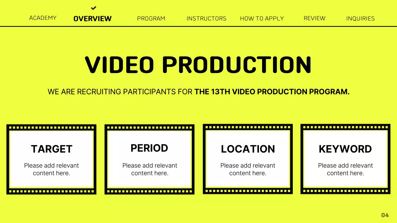 Yellow Vintage Video Invitation Presentation