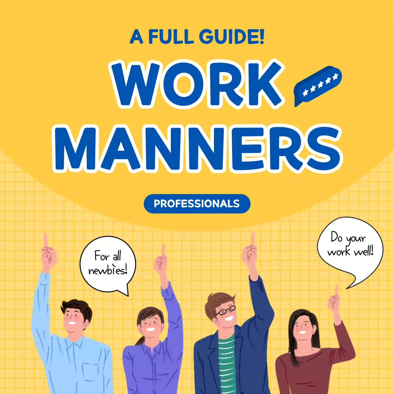 Yellow Simple Work Guide Instagram Carousel