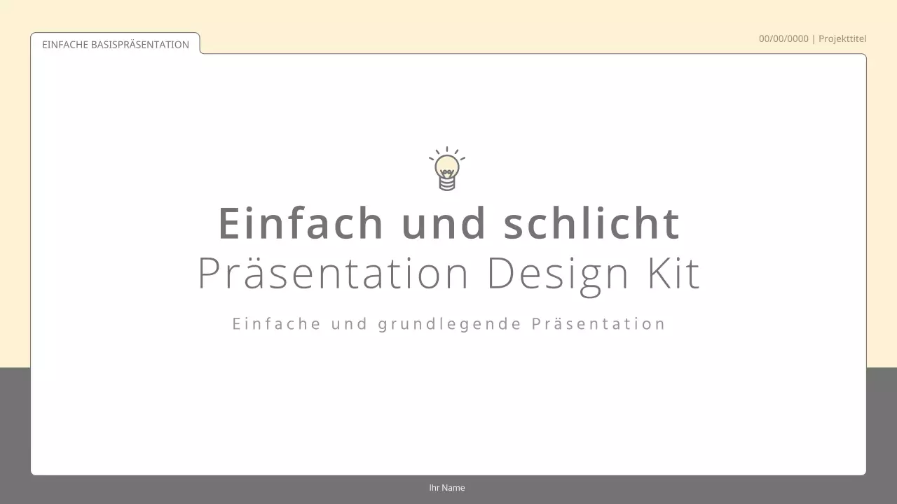 Einfaches, einfaches Präsentationskit in Pastellfarben und Weiß