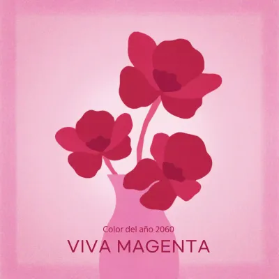 Color del año Viva Magenta imagen de introducción con fondo rosa