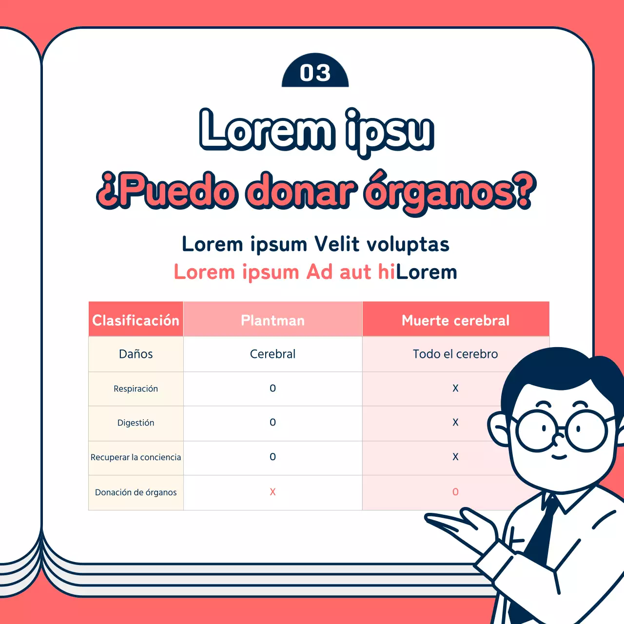 Diseño de tarjeta informativa amarilla y azul para el Día de la Donación de Órganos