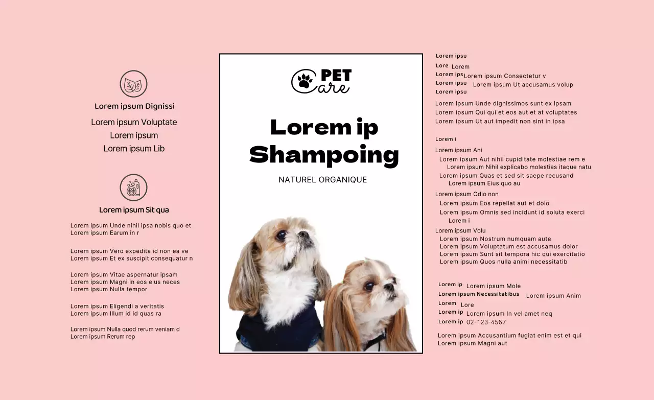 logo rose photo étiquette simple pour animaux de compagnie