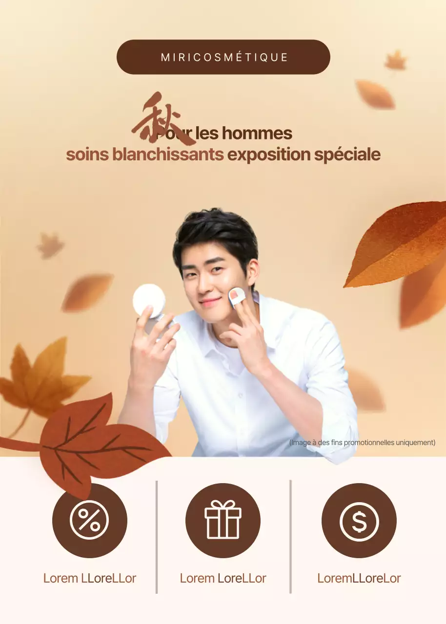 Salon de la beauté cosmétique de l'automne brun