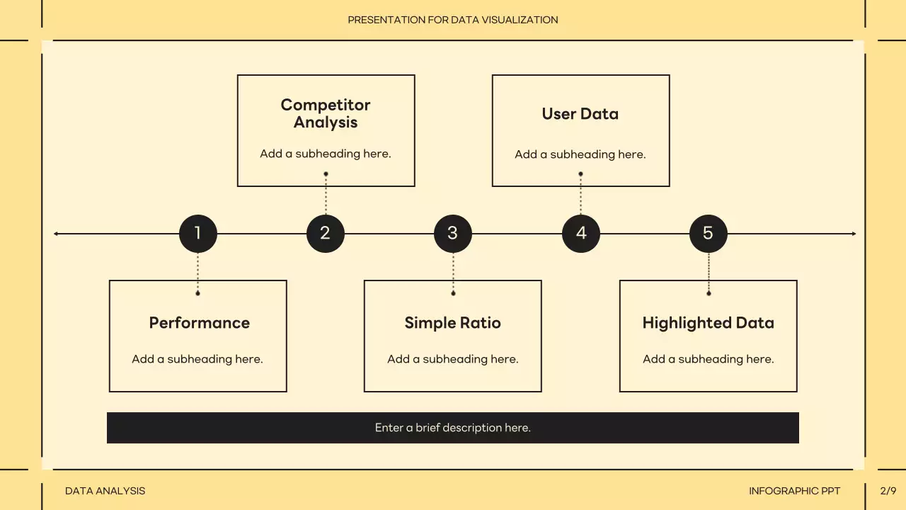 베이지 모던 데이터 프레젠테이션