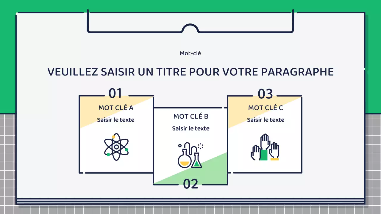 Présentation sur la conception d'icônes mignonnes et basiques en vert et jaune