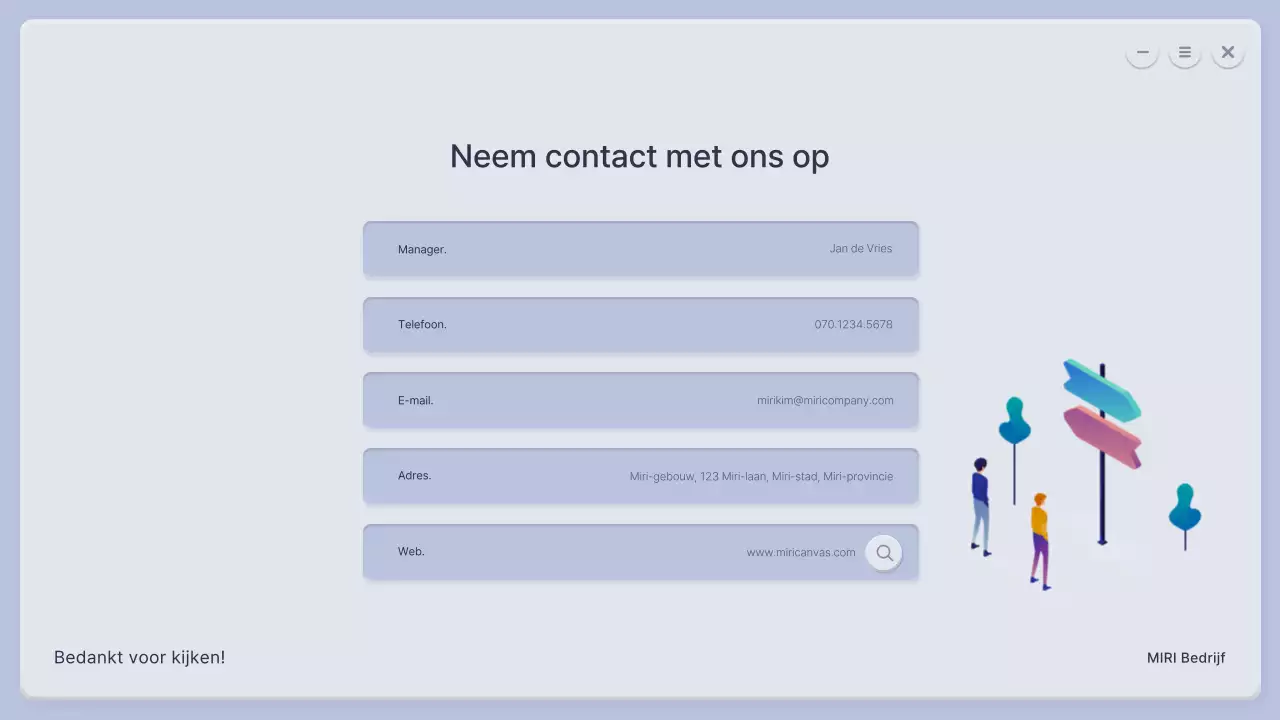 Een driedimensionaal blauw en grijs bedrijfsprofiel