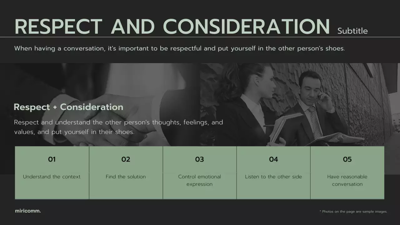 Effective communication strategies in green color