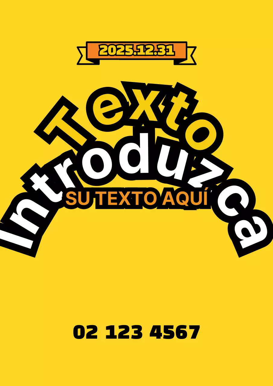 Escaparate sencillo con ilustración de lazo amarillo